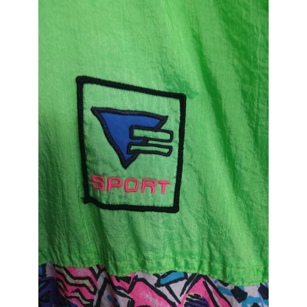 Van Heusen sport 80s 90s windbreaker jacket sz M dopamine colorblock retro - Picture 4 of 4